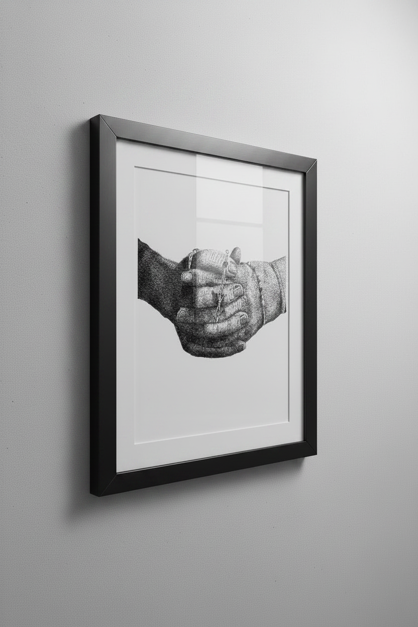 Dark Metal Frame 3/4 Angle