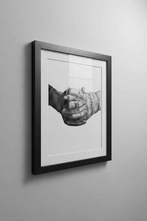 Dark Metal Frame 3/4 Angle